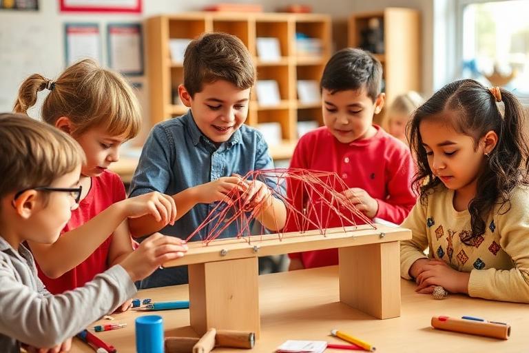 STEM educator working alongside classroom teachers during a school program